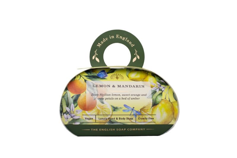 The English Soap Company - Stuk zeep in leuk geschenktasje – Lemon & Mandarin